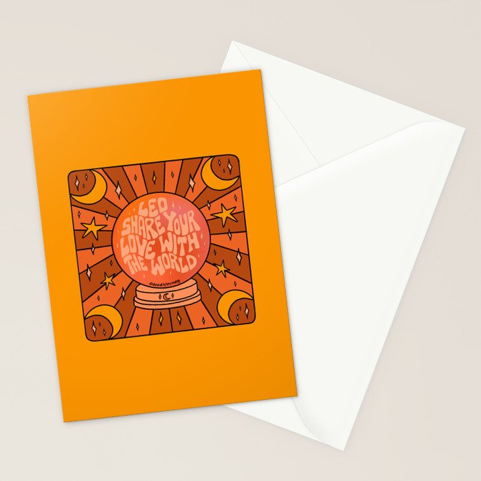 Leo Crystal Ball Stationery Card Gallery Image 2