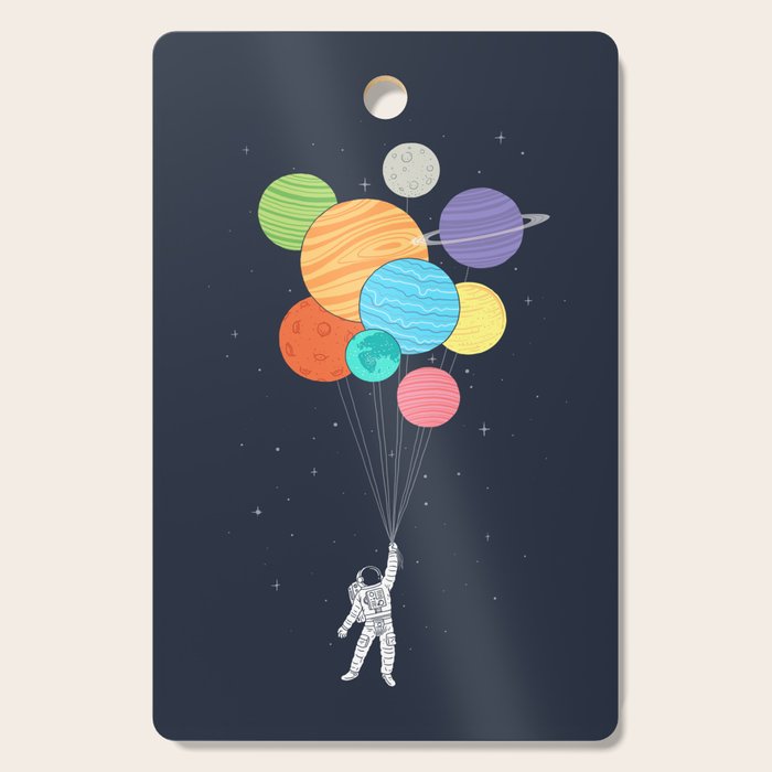 Planet Balloons Cutting Board Gallery Image 1