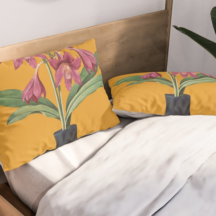 Flowers in Black Vase 2 Pillow Sham Gallery Image 2