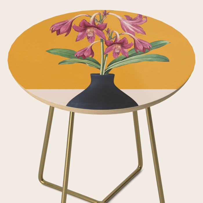 Flowers in Black Vase 2 Side Table Gallery Image 2