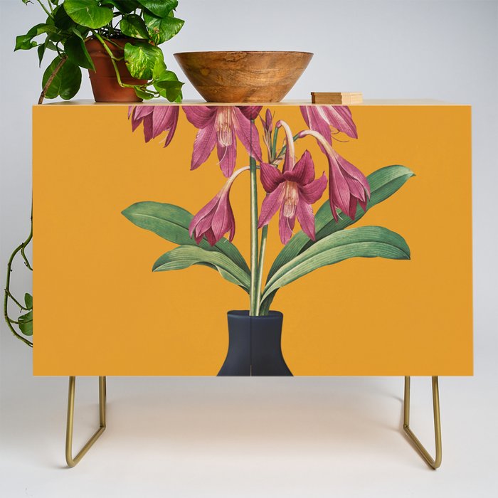Flowers in Black Vase 2 Credenza Gallery Image 1