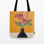 Flowers in Black Vase 2 Tote Bag Gallery Image 1
