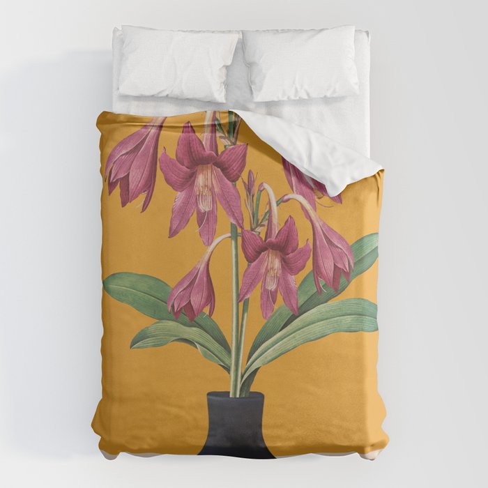 Flowers in Black Vase 2 Duvet Cover Gallery Image 1