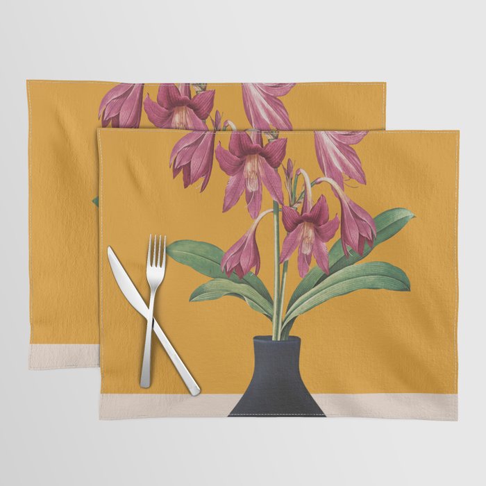 Flowers in Black Vase 2 Placemat Gallery Image 1