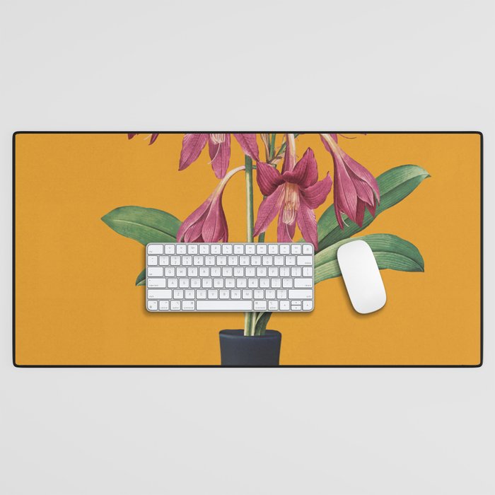 Flowers in Black Vase 2 Desk Mat Gallery Image 1