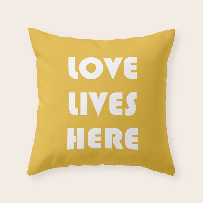 Love Lives Here Throw Pillow Gallery Image 6