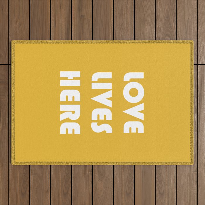 Love Lives Here Outdoor Rug Gallery Image 1