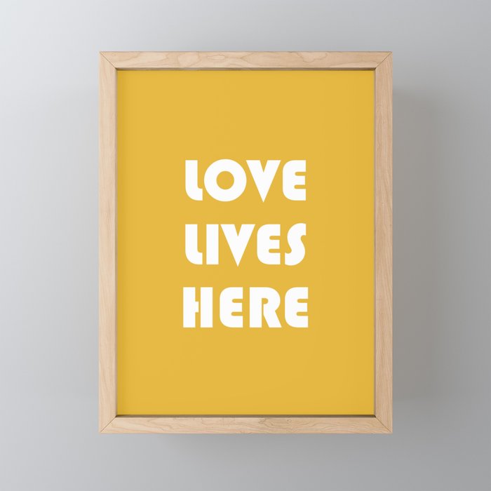 Love Lives Here Mini Art Print Gallery Image 1