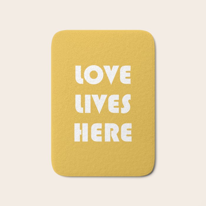 Love Lives Here Bath Mat Gallery Image 1
