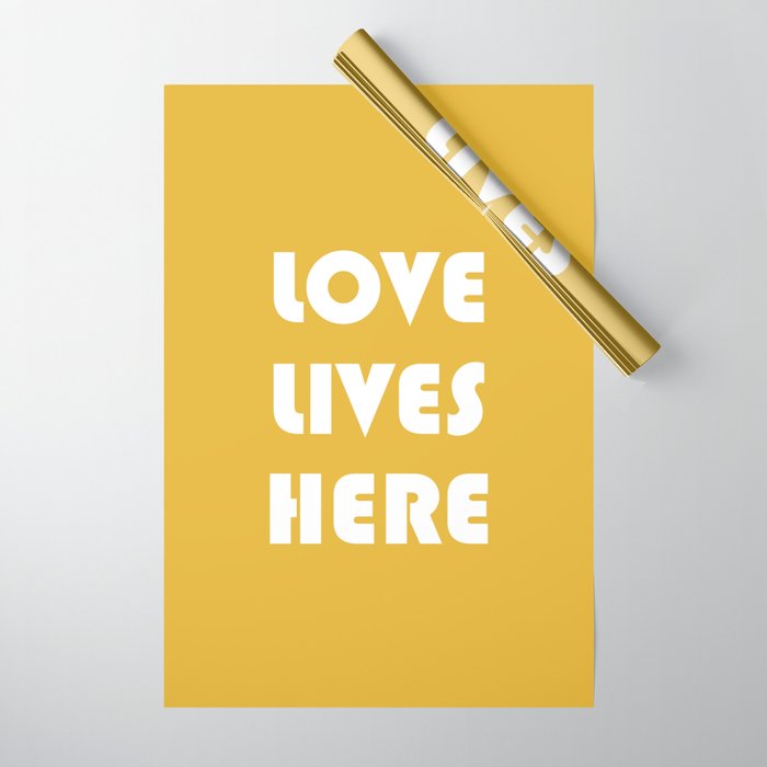 Love Lives Here Wrapping Paper Gallery Image 1