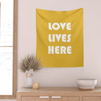 Love Lives Here Wall Tapestry Gallery Image 2
