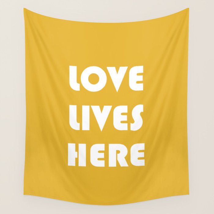 Love Lives Here Wall Tapestry Gallery Image 1