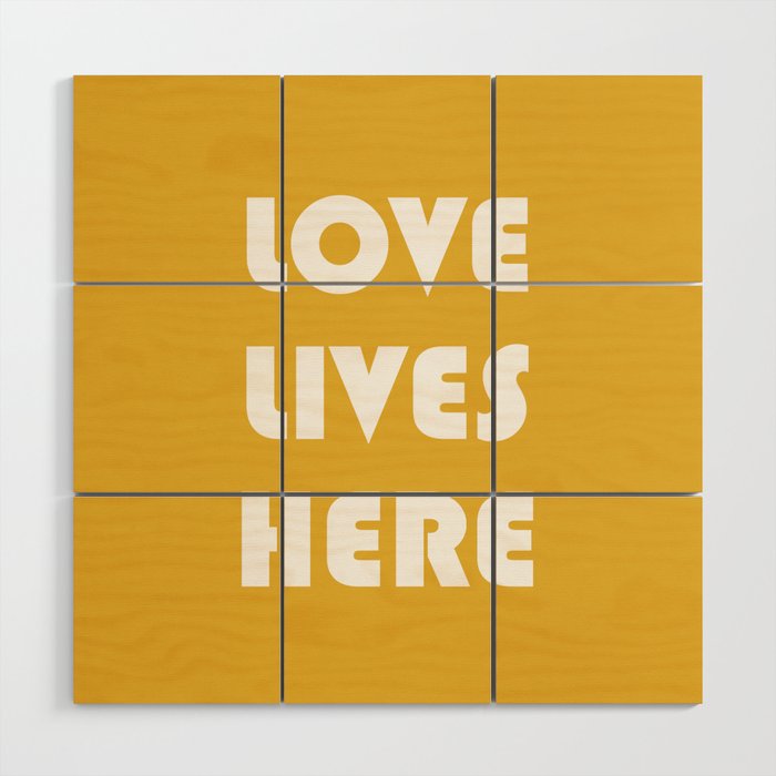 Love Lives Here Wood Wall Art Gallery Image 1