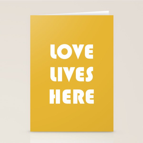 Love Lives Here Stationery Card Gallery Image 1