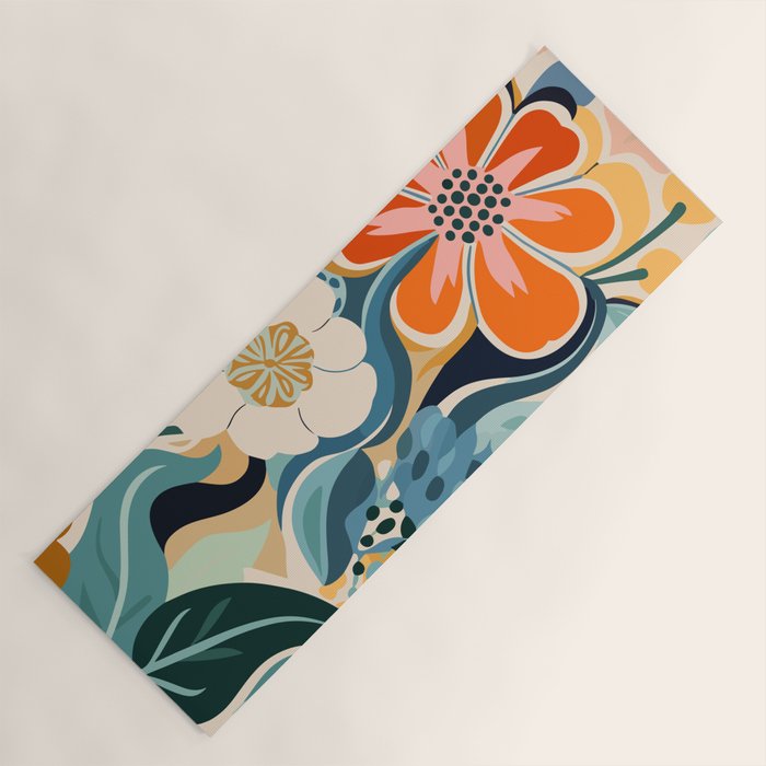Austin Flower Market Print Yoga Mat Gallery Image 1