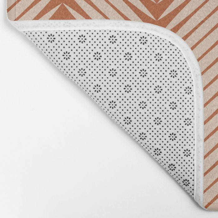 Palm Leaf Pattern - Orange Bath Mat Gallery Image 2