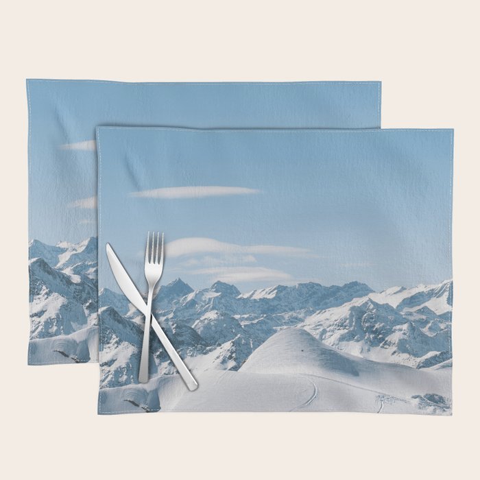 Snowy mountain range Placemat Gallery Image 1