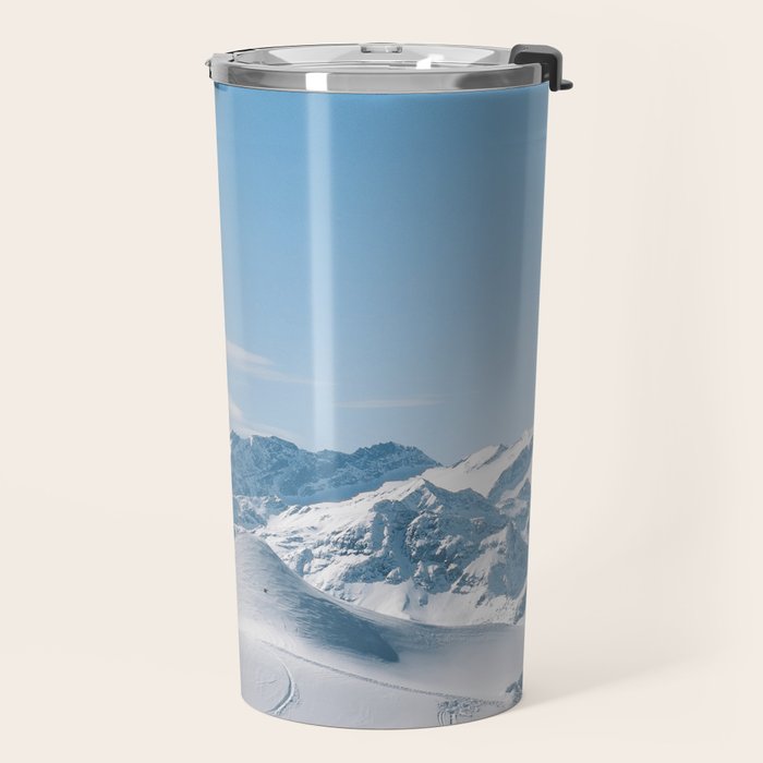 Snowy mountain range Travel Mug Gallery Image 2