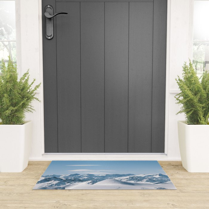Snowy mountain range Welcome Mat Gallery Image 3