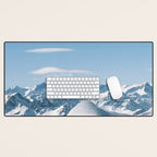 Snowy mountain range Desk Mat Gallery Image 1