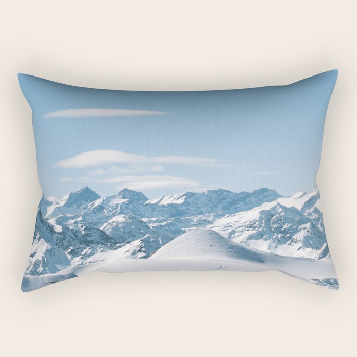Snowy mountain range Rectangular Pillow Gallery Image 2