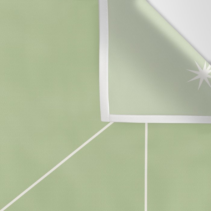 Capricorn Zodiac Star Constellation Line Art Soft Green Wall Tapestry Gallery Image 3