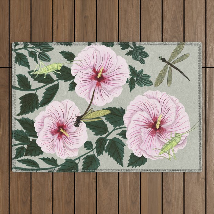 Grasshoppers and Dragonflies Outdoor Rug Gallery Image 1