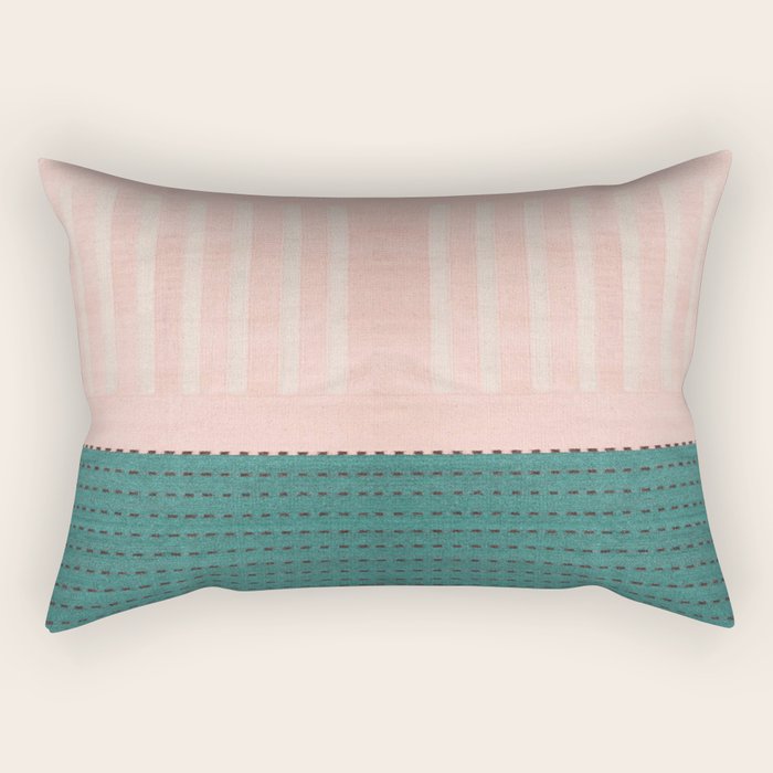 N28 - Anthropologie Traditional Moroccan Style Pink Texture Rectangular Pillow Gallery Image 2
