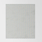 Blue And Cream Stripes And Flowers Throw Blanket Gallery Image 2