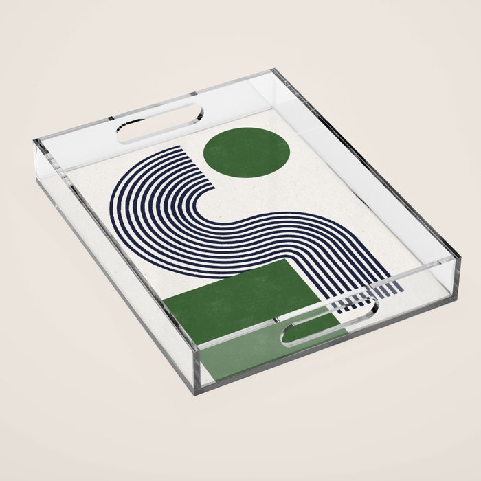 Sage Modern Composition  Acrylic Tray Gallery Image 1