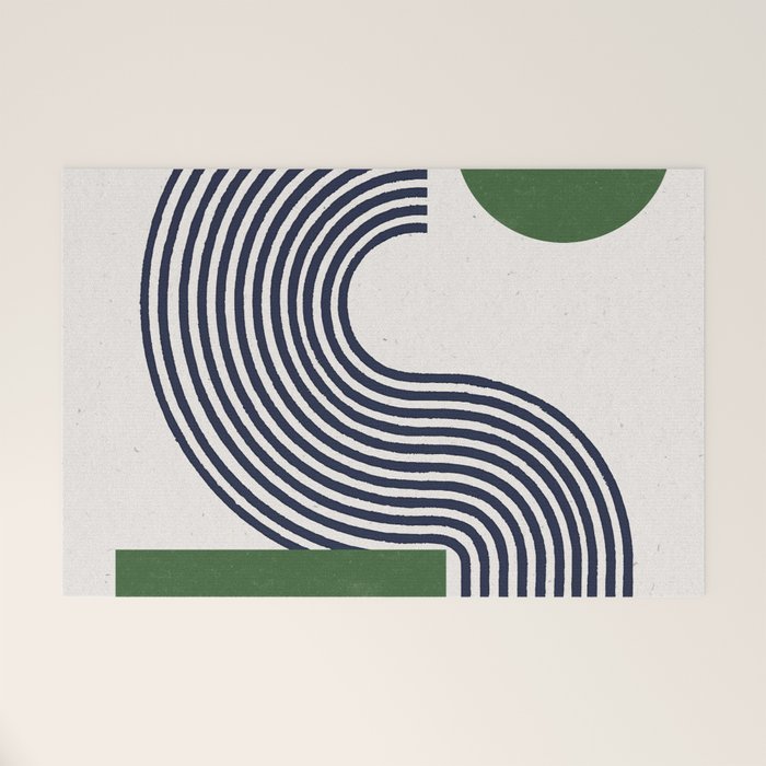 Sage Modern Composition  Welcome Mat Gallery Image 1