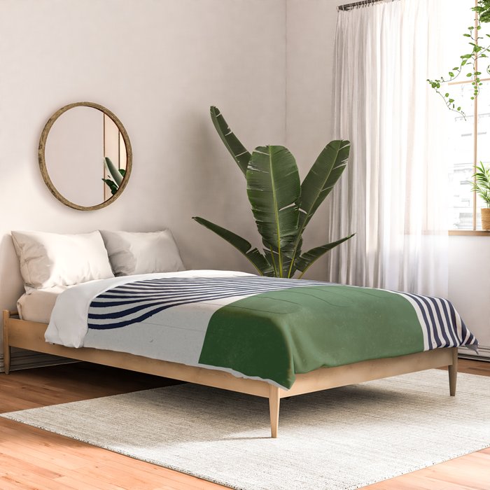 Sage Modern Composition  Comforter Gallery Image 2