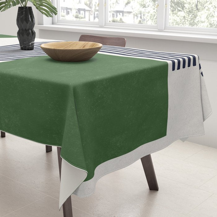 Sage Modern Composition  Tablecloth Gallery Image 3