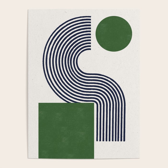Sage Modern Composition  Poster Gallery Image 1