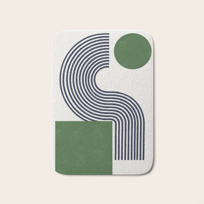 Sage Modern Composition  Bath Mat Gallery Image 1