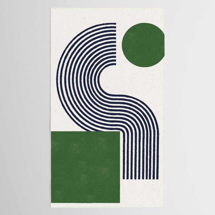 Sage Modern Composition  Tablecloth Gallery Image 2