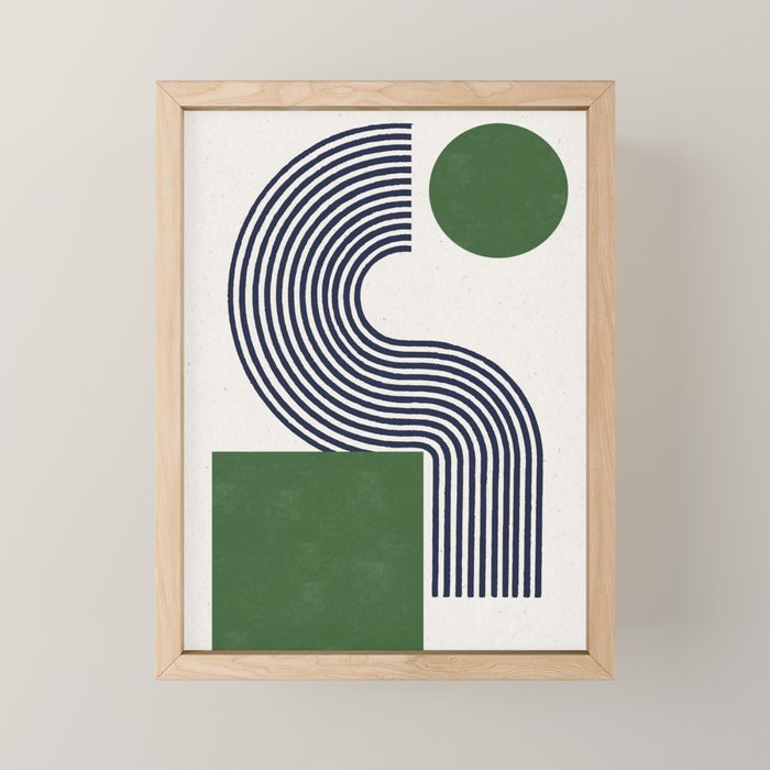 Sage Modern Composition  Mini Art Print Gallery Image 1
