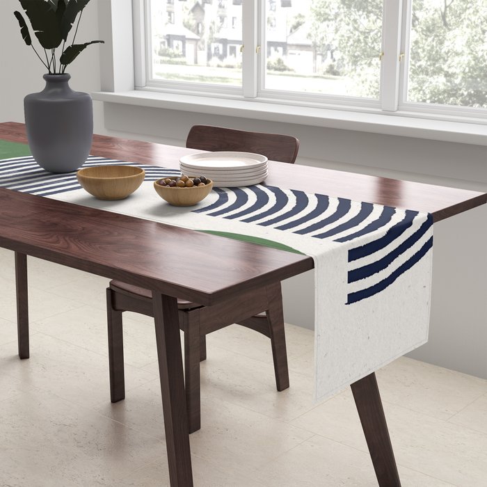 Sage Modern Composition  Table Runner Gallery Image 2
