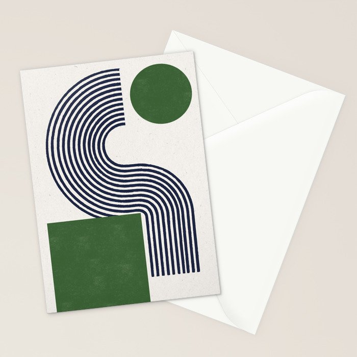 Sage Modern Composition  Stationery Card Gallery Image 2