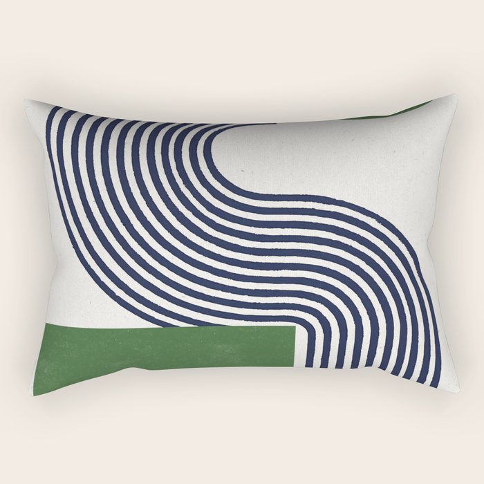 Sage Modern Composition  Rectangular Pillow Gallery Image 1