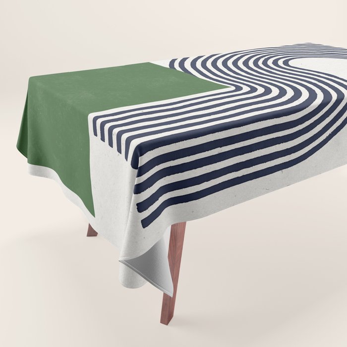 Sage Modern Composition  Tablecloth Gallery Image 1