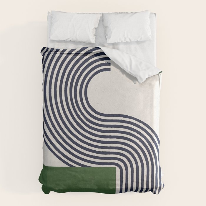 Sage Modern Composition  Duvet Cover Gallery Image 6