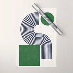 Sage Modern Composition  Wrapping Paper Gallery Image 1