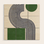 Sage Modern Composition  Wood Wall Art Gallery Image 1