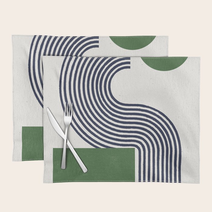 Sage Modern Composition  Placemat Gallery Image 1