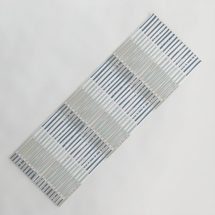 City life geometrics beams soft grey Yoga Mat Gallery Image 1