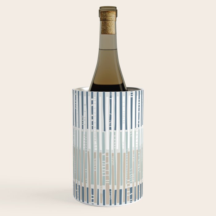 City life geometrics beams soft grey Wine Chiller Gallery Image 3