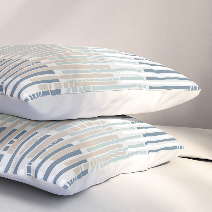 City life geometrics beams soft grey Pillow Sham Gallery Image 3