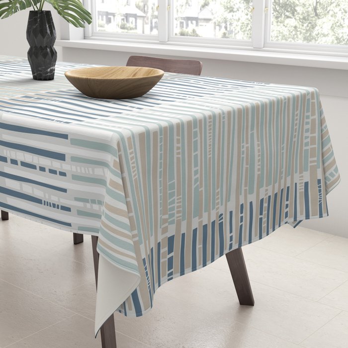 City life geometrics beams soft grey Tablecloth Gallery Image 3