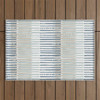 City life geometrics beams soft grey Outdoor Rug Gallery Image 1